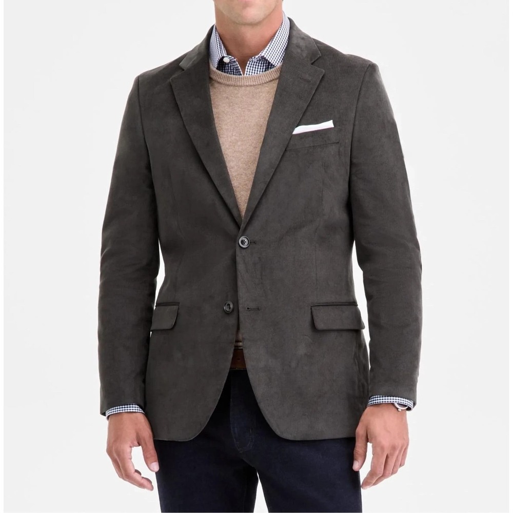 Nautica Men's Modern-Fit Solid Stretch Corduroy Elbow Patch Sport Coat 48L